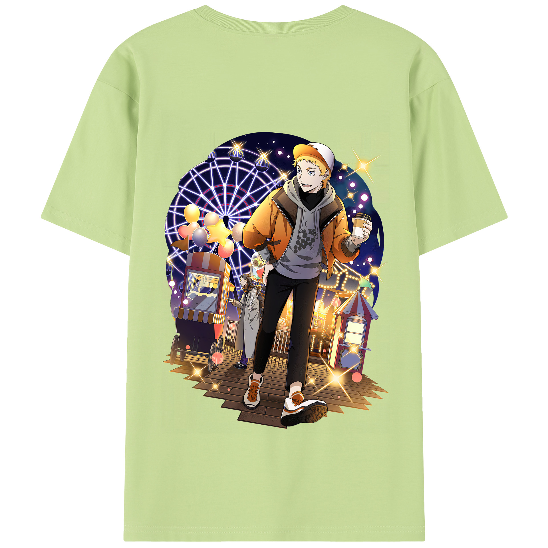 （画像用） 文豪ストレイドッグス Bungo Stray Dogs 綿100％半袖Tシャツ（背面プリント）
